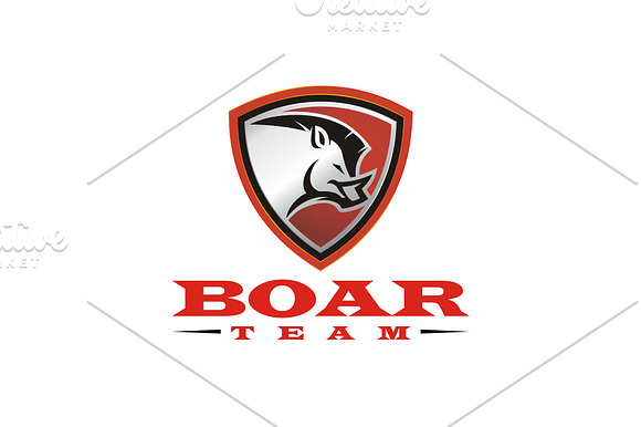 Boar Team in Logo Templates - product preview 2