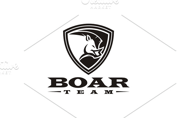Boar Team in Logo Templates - product preview 4