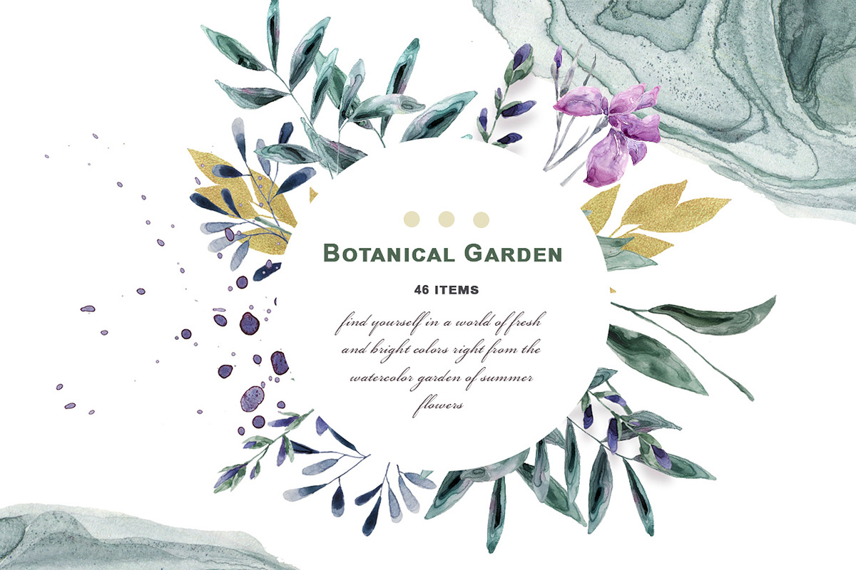 Botanical Garden Watercolor Set in Illustrations - product preview 8