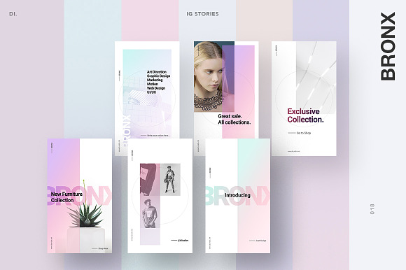 BRONX Light Instagram Stories Pack in Instagram Templates - product preview 9