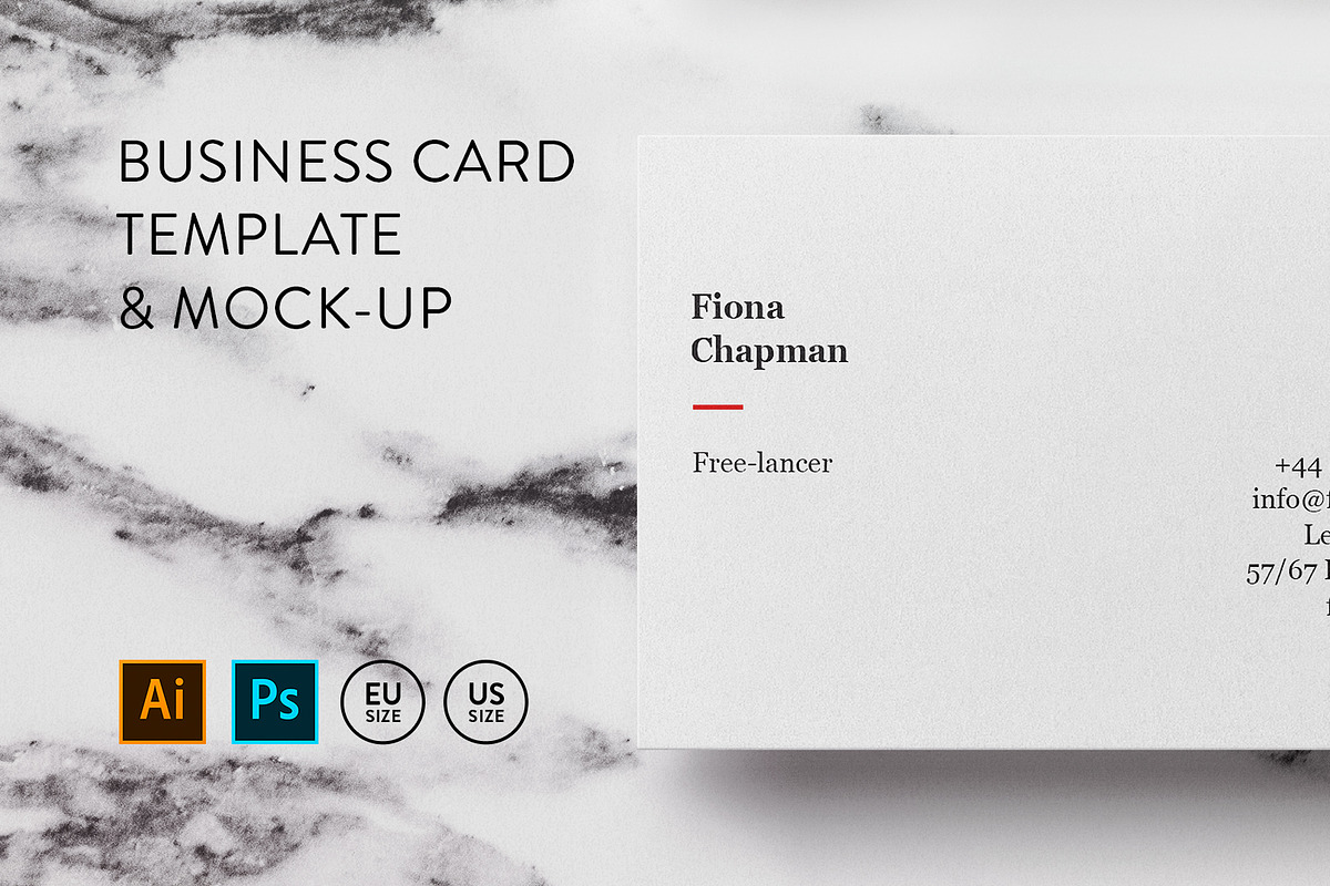 Business card Template & Mock-up in Business Card Templates - product preview 8