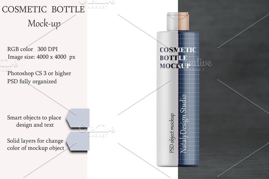 Cosmetic bottle mockup in Product Mockups - product preview 8