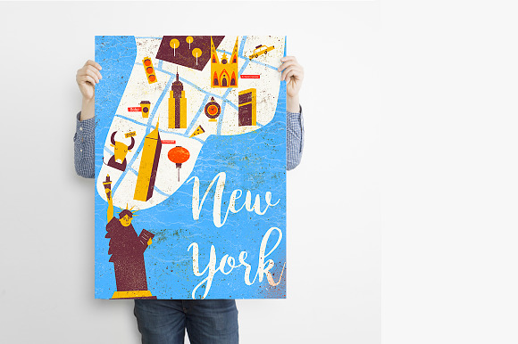 Vector Ilustration New York map in Illustrations - product preview 1