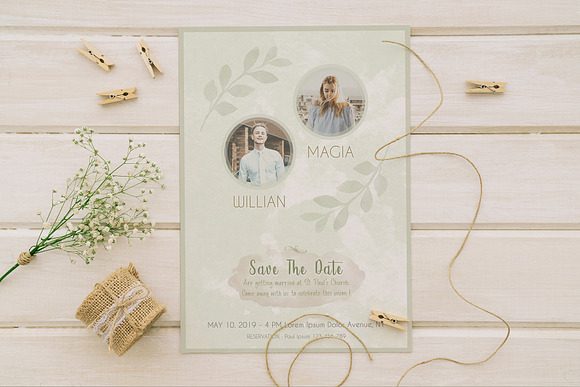 Wedding Card Template in Wedding Templates - product preview 3