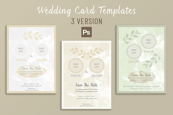Wedding Card Template in Wedding Templates - product preview 4
