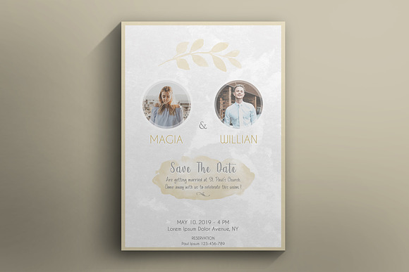 Wedding Card Template in Wedding Templates - product preview 5