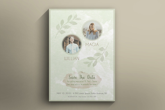 Wedding Card Template in Wedding Templates - product preview 6