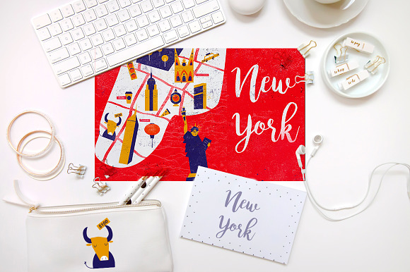 Vector Ilustration New York map in Illustrations - product preview 3