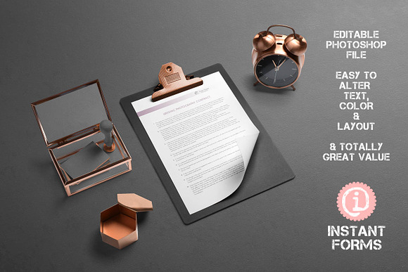 Photography Forms and Contract in Stationery Templates - product preview 1