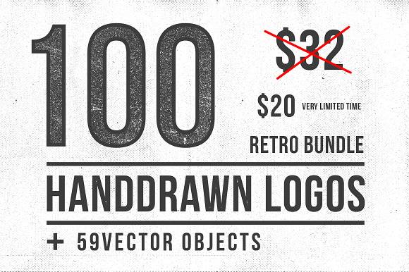 100 Hand Drawn Logos in Logo Templates - product preview 2