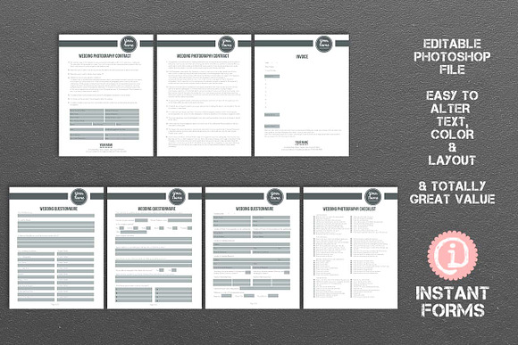 Photography Forms and Contracts in Stationery Templates - product preview 2