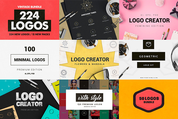 ALL IN ONE LOGO BUNDLE in Logo Templates - product preview 1