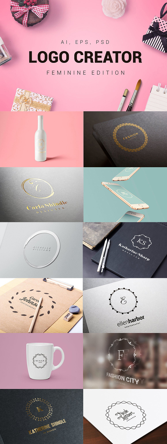 ALL IN ONE LOGO BUNDLE in Logo Templates - product preview 24