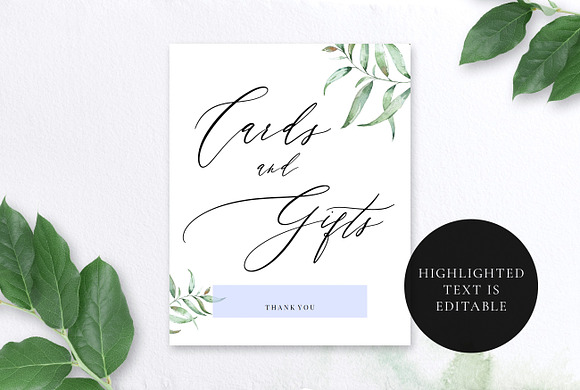 Cards and Gifts Sign, Aurora in Wedding Templates - product preview 3