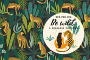 Be wild. 8 seamless patterns