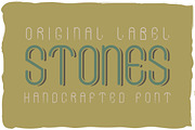 Stones font + bonus label