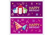 Birthday Banner Card Horizontal 
