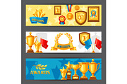 Awards and trophy banners.