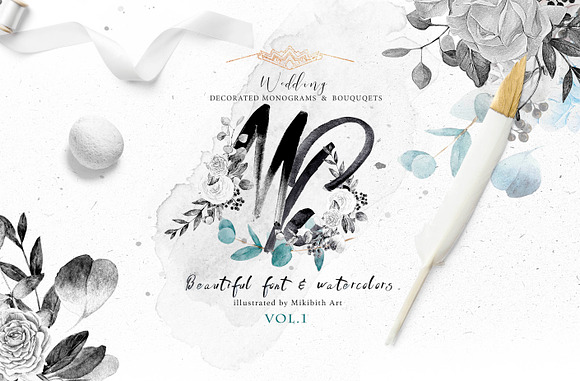 50% OFF 2 in 1 "Wedding" BUNDLE in Illustrations - product preview 1