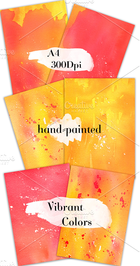 Flame - Watercolor Paper in Textures - product preview 1