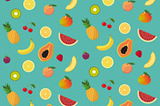 Colorful summer fruit pattern