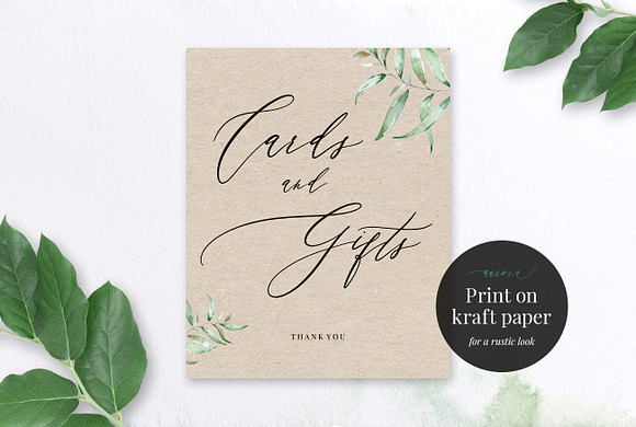 Cards and Gifts Sign, Aurora in Wedding Templates - product preview 5