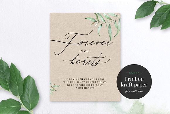 Forever in Our Hearts Sign, Aurora in Wedding Templates - product preview 1