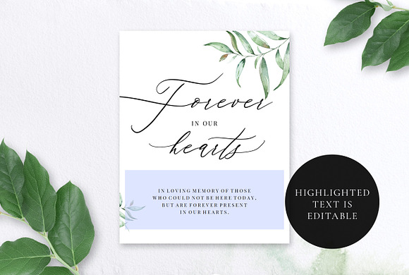 Forever in Our Hearts Sign, Aurora in Wedding Templates - product preview 4