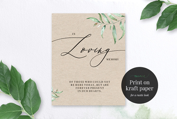 In Loving Memory Sign, Aurora in Wedding Templates - product preview 1