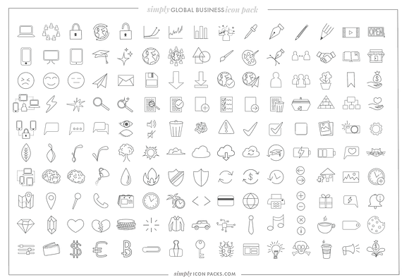Master Icon Pack 150+ color/no color in Icons - product preview 4