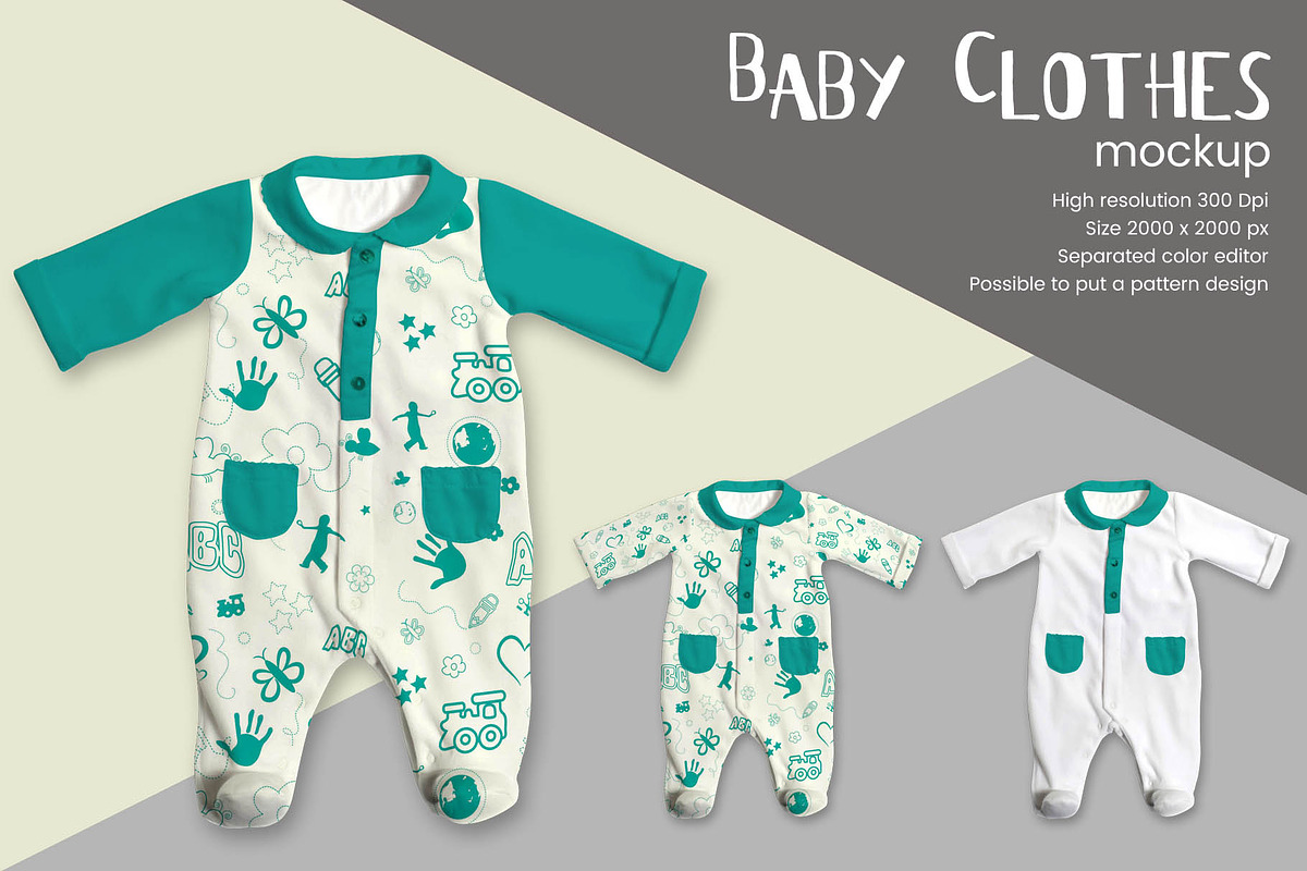 Baby Clothes Mockup in Product Mockups - product preview 8
