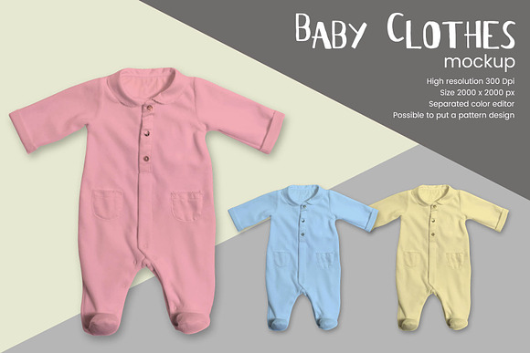Baby Clothes Mockup in Product Mockups - product preview 1