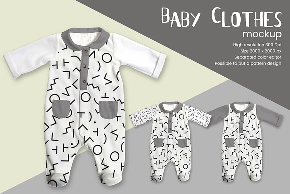 Baby Clothes Mockup in Product Mockups - product preview 3