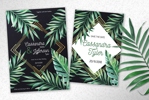 Tropical Midnight Wedding Suite in Wedding Templates - product preview 1
