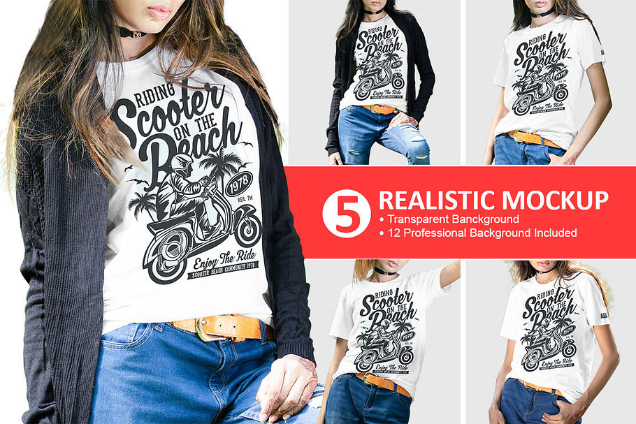 Female Tshirt Mockups Vol-2.4 in Product Mockups - product preview 8