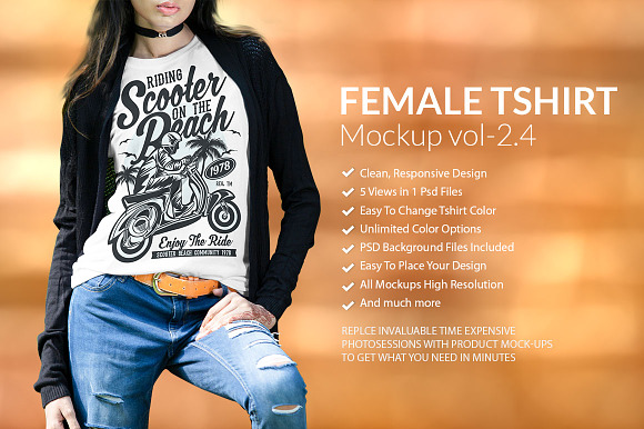 Female Tshirt Mockups Vol-2.4 in Product Mockups - product preview 1