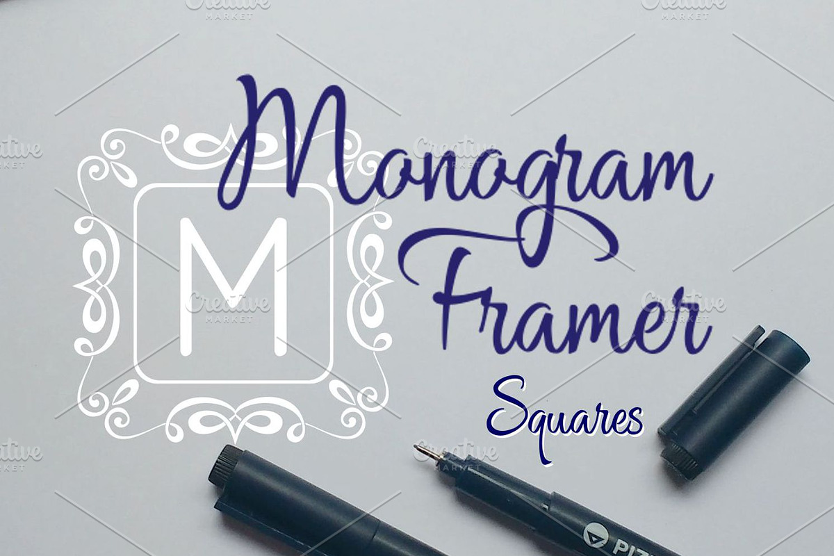 Square Monogram Framer in Display Fonts - product preview 8