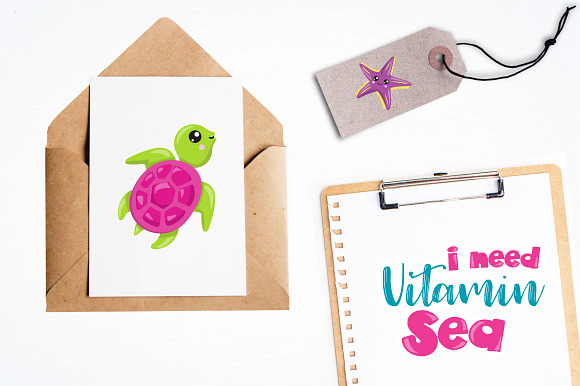 Sea Animals graphic illustration in Illustrations - product preview 3