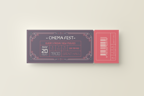 Event Ticket Template in Card Templates - product preview 1