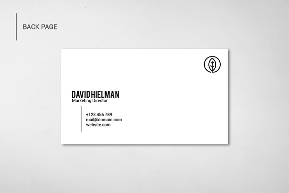 Simple business card design template in Business Card Templates - product preview 2