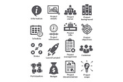 Business management icons Pack 44