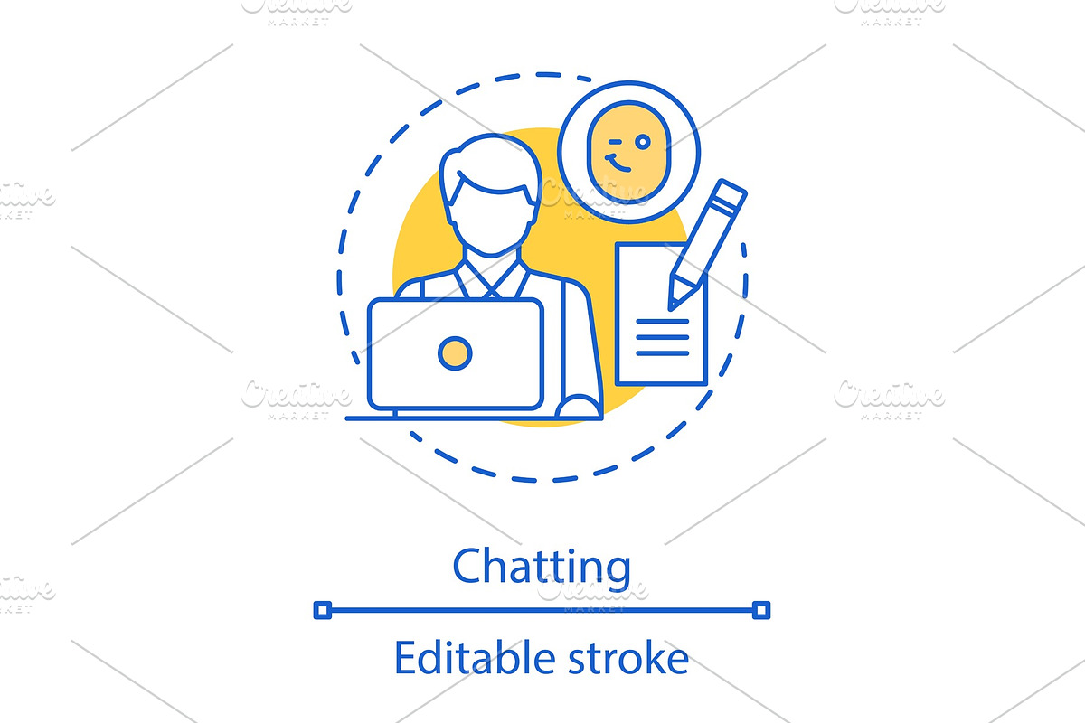Chatting concept icon in Graphics - product preview 8