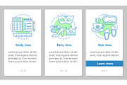 Study, party onboarding screen
