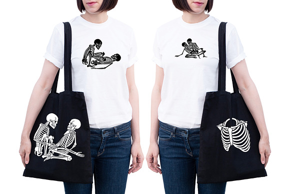 KAMASUTRA with skeletons in Illustrations - product preview 1