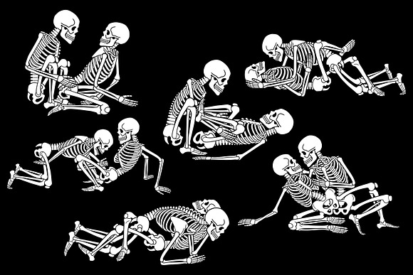 KAMASUTRA with skeletons in Illustrations - product preview 12
