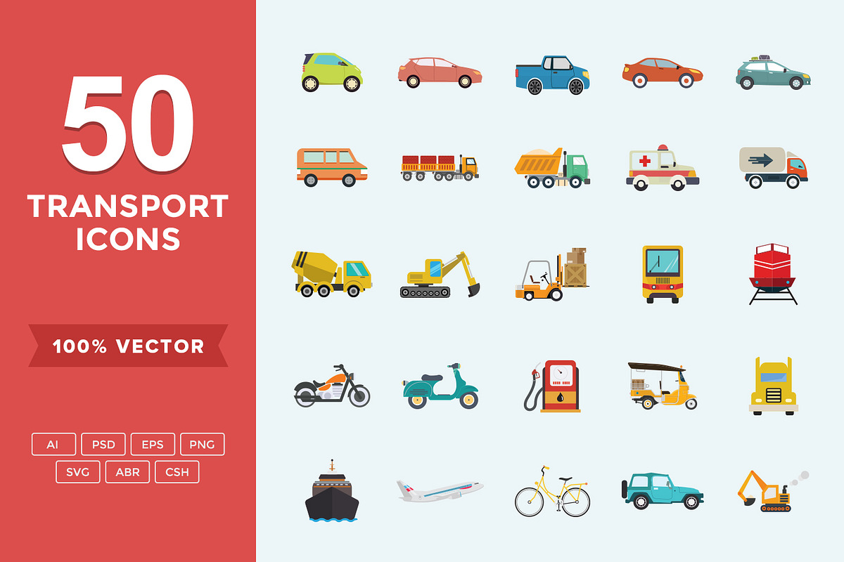 Flat Icons Transport Set in Graphics - product preview 8