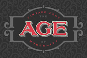 VIntage font "The age of modernity"
