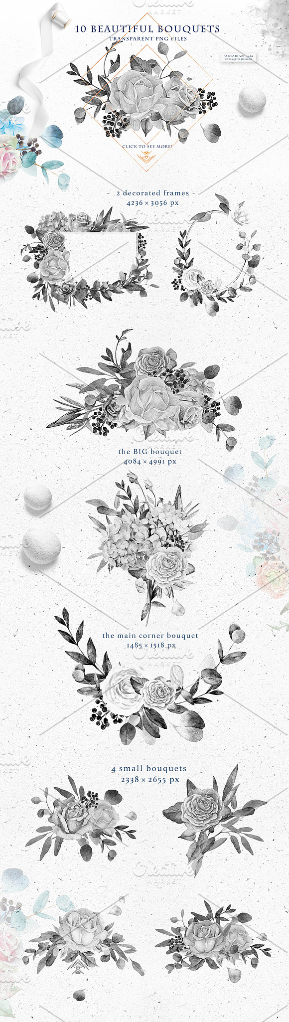 50% OFF 2 in 1 "Wedding" BUNDLE in Illustrations - product preview 9
