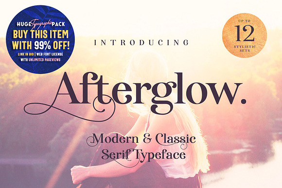 Afterglow in Website Fonts - product preview 13