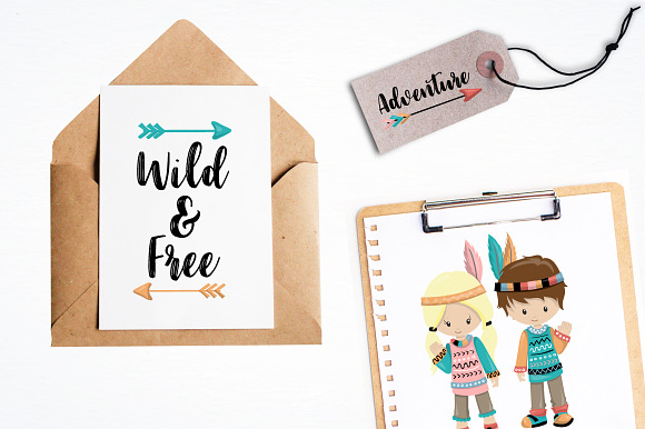Tribal kids graphics illustration in Illustrations - product preview 2